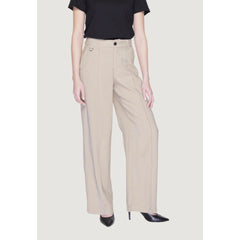Only Beige Viscose Pant -   -  Only.