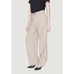 Only Beige Viscose Pant -   -  Only.