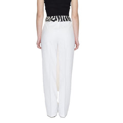 Only White Polyester Pant -   -  Only.