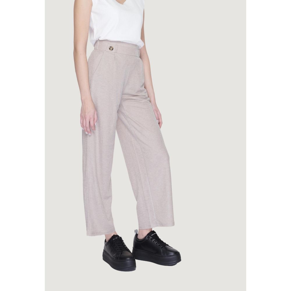 Jacqueline De Yong Gray Viscose Pant -   -  Jacqueline De Yong.