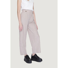 Jacqueline De Yong Gray Viscose Pant -   -  Jacqueline De Yong.