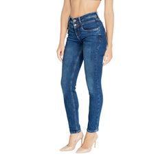 Street One Blue Cotton Mom Jean -   -  Street One.