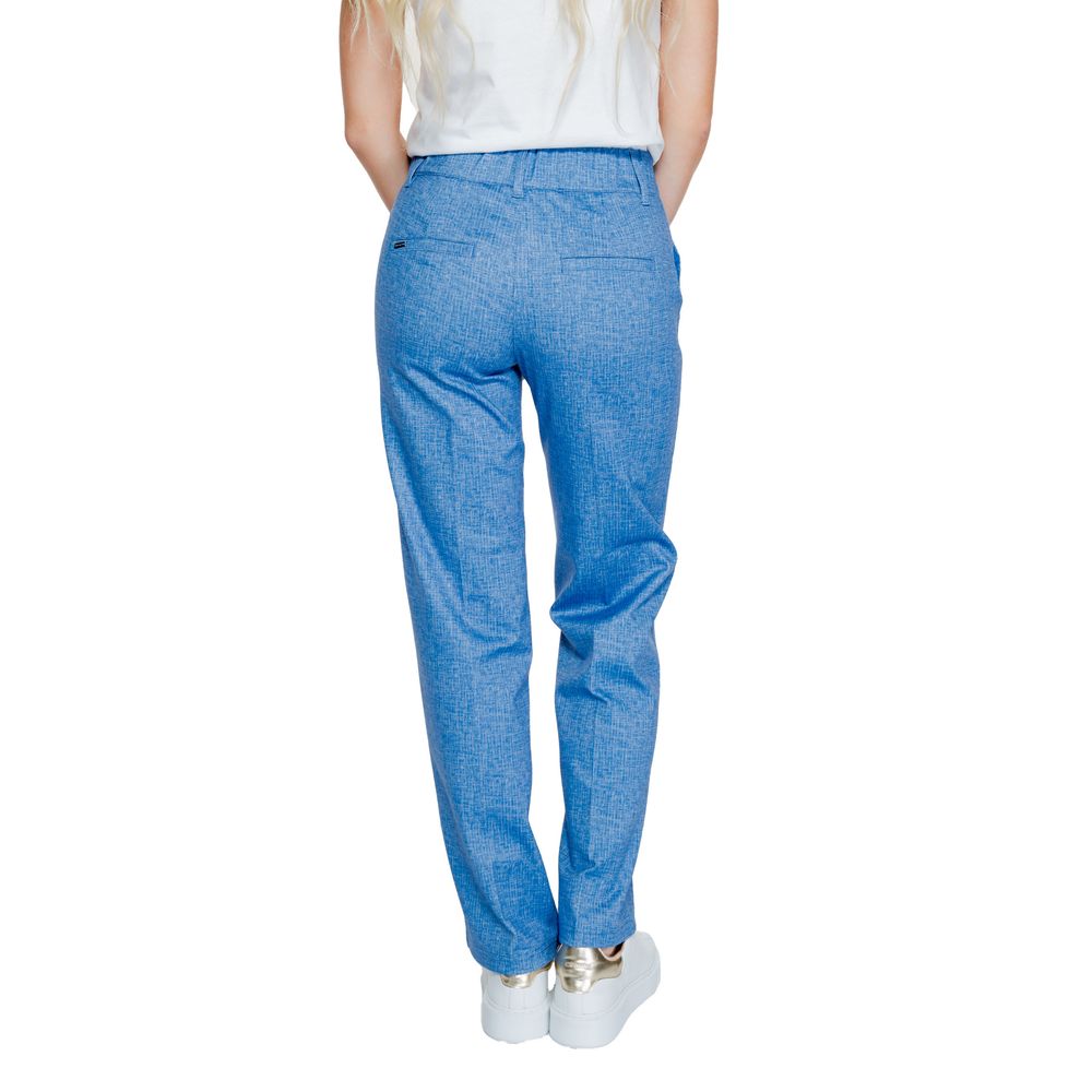 Street One - Contemporary Wide Leg Palazzo Trousers - Blue