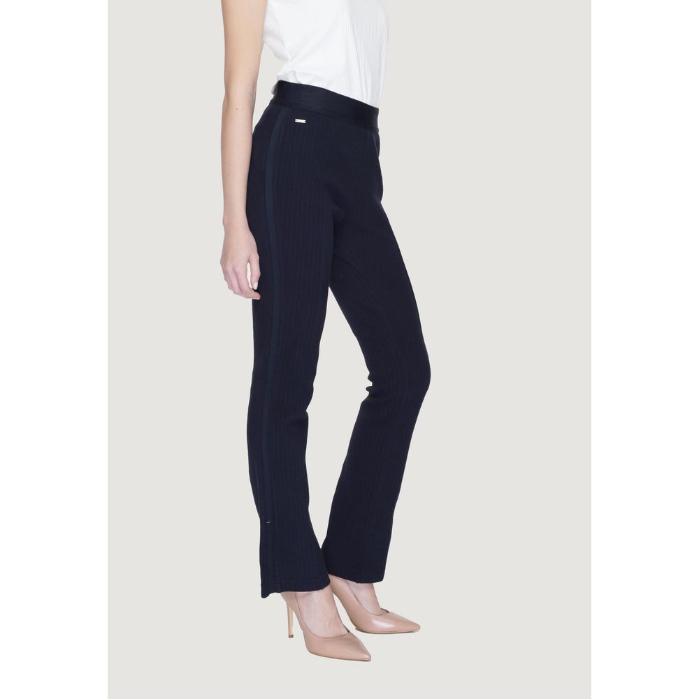 Street One Blue Cotton Pant -   -  Street One.