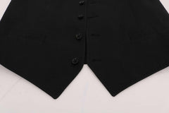 Dolce & Gabbana Black STAFF Cotton Vest -  Vests for Men Suits -  Dolce & Gabbana.