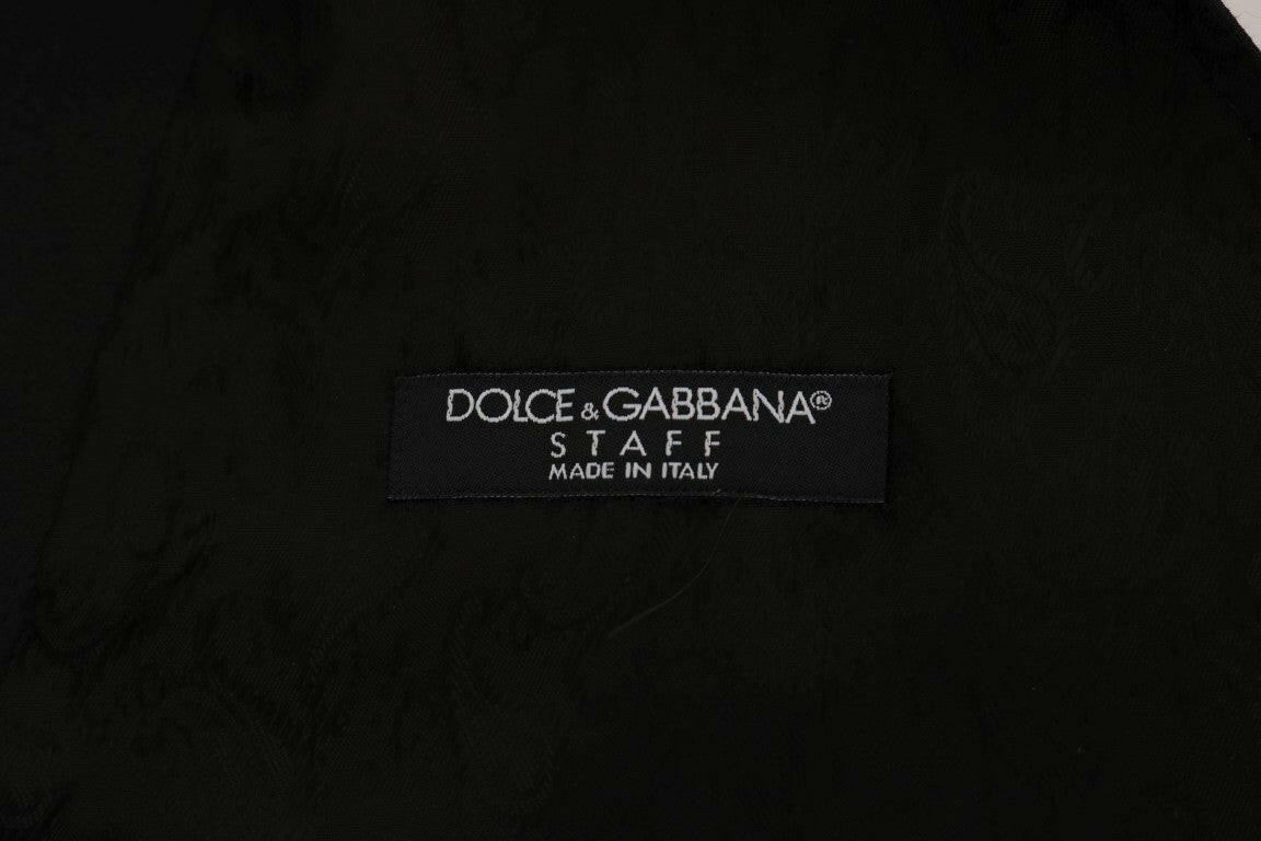 Dolce & Gabbana Black STAFF Cotton Vest -  Vests for Men Suits -  Dolce & Gabbana.