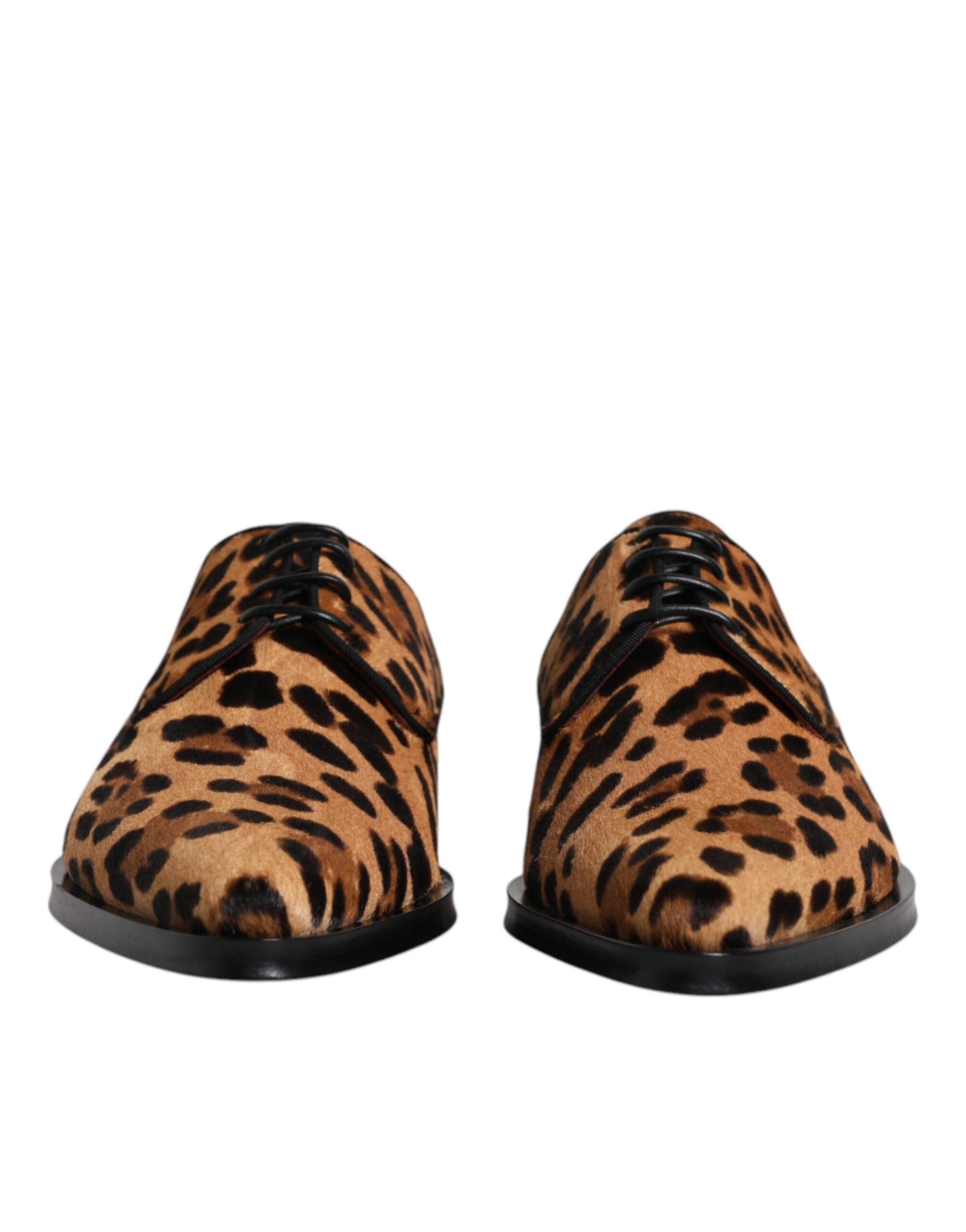 Dolce & Gabbana Brown Leopard Derby Formal Men Dress Shoes -   -  Dolce & Gabbana.