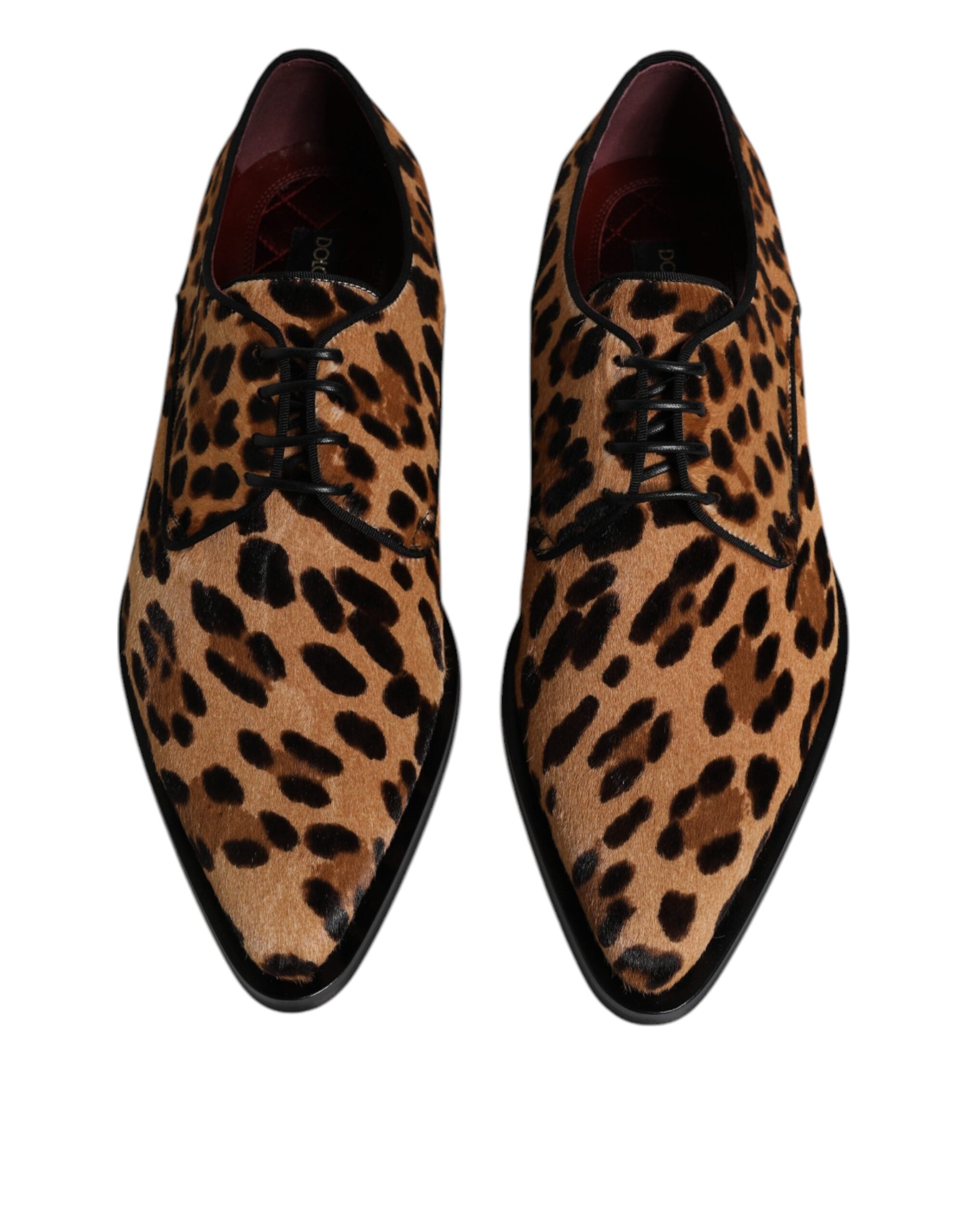 Dolce & Gabbana Brown Leopard Derby Formal Men Dress Shoes -   -  Dolce & Gabbana.