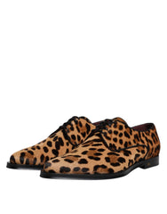 Dolce & Gabbana Brown Leopard Derby Formal Men Dress Shoes -   -  Dolce & Gabbana.