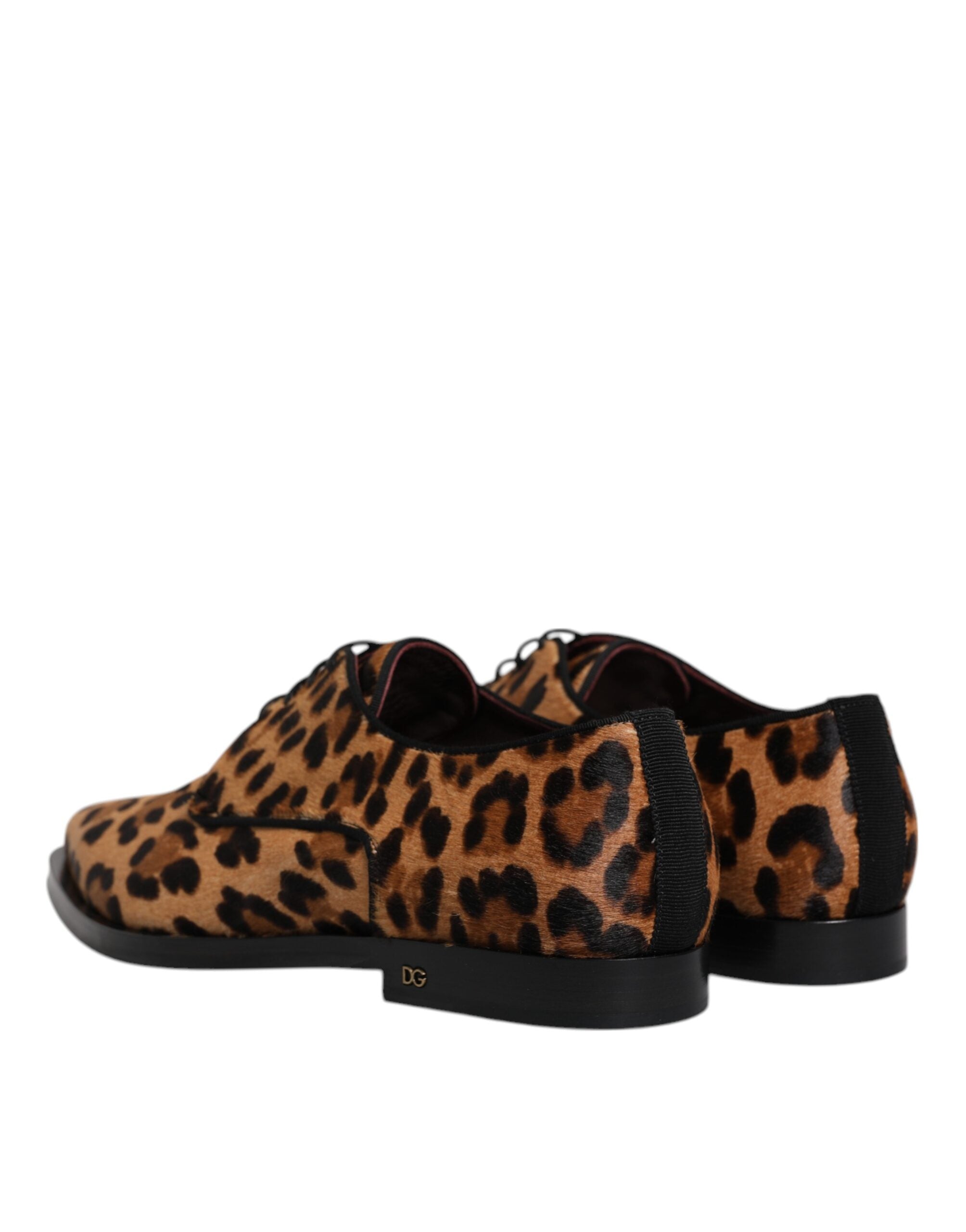 Dolce & Gabbana Brown Leopard Derby Formal Men Dress Shoes -   -  Dolce & Gabbana.