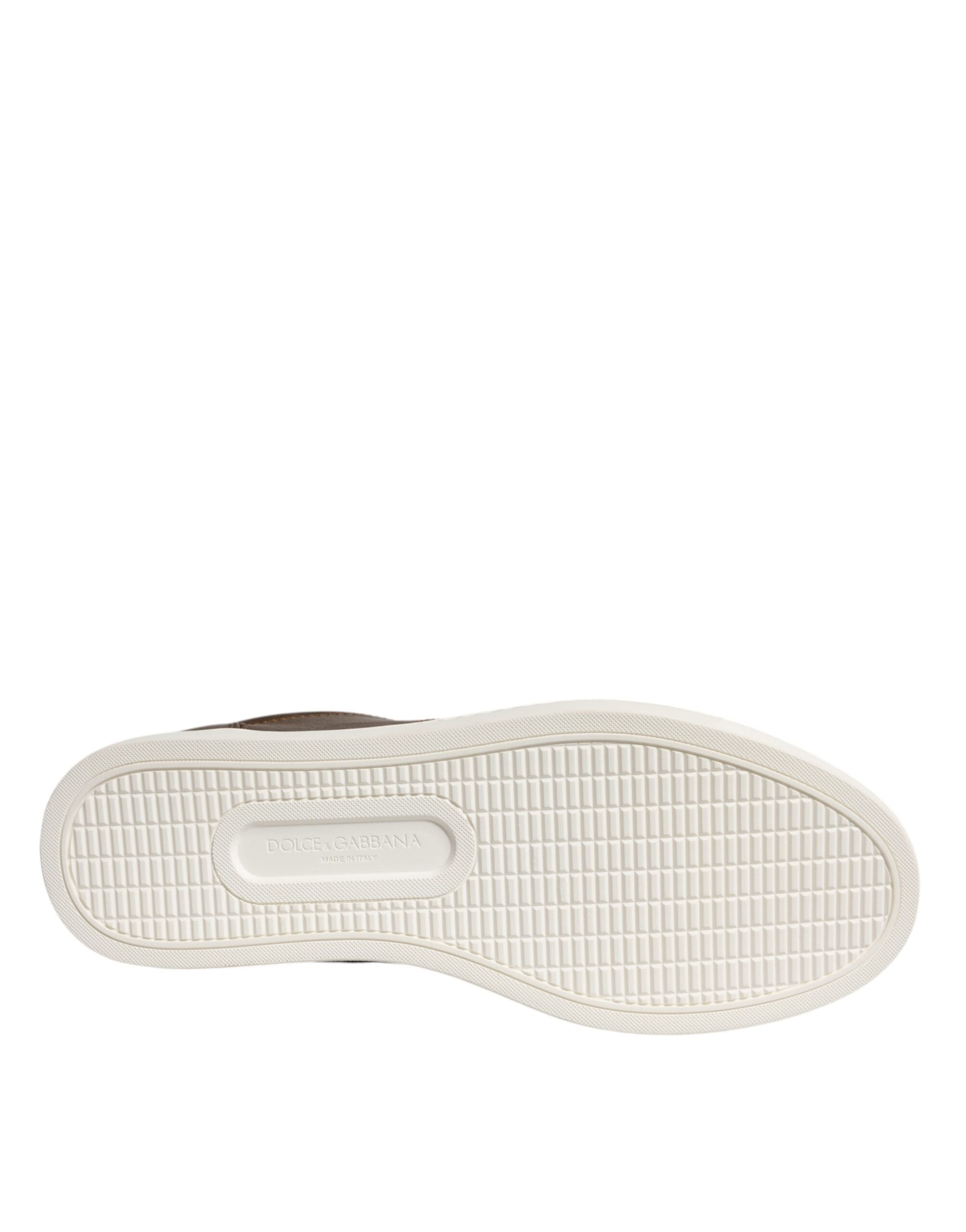 Dolce & Gabbana Gold Leather Logo London Men Sneaker Shoes -   -  Dolce & Gabbana.