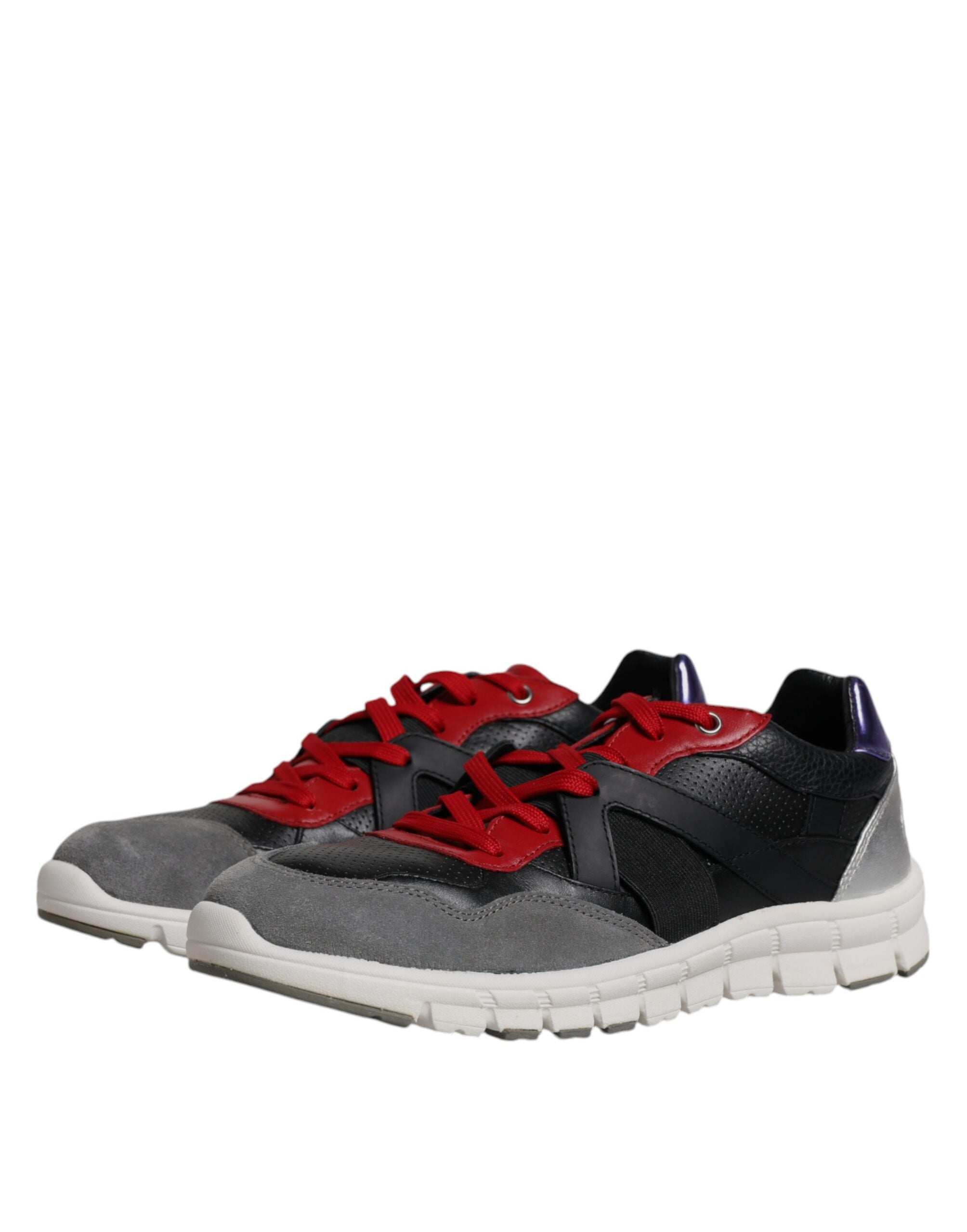 Dolce & Gabbana Multicolor Leather Suede Low Top Sneakers Shoes -   -  Dolce & Gabbana.