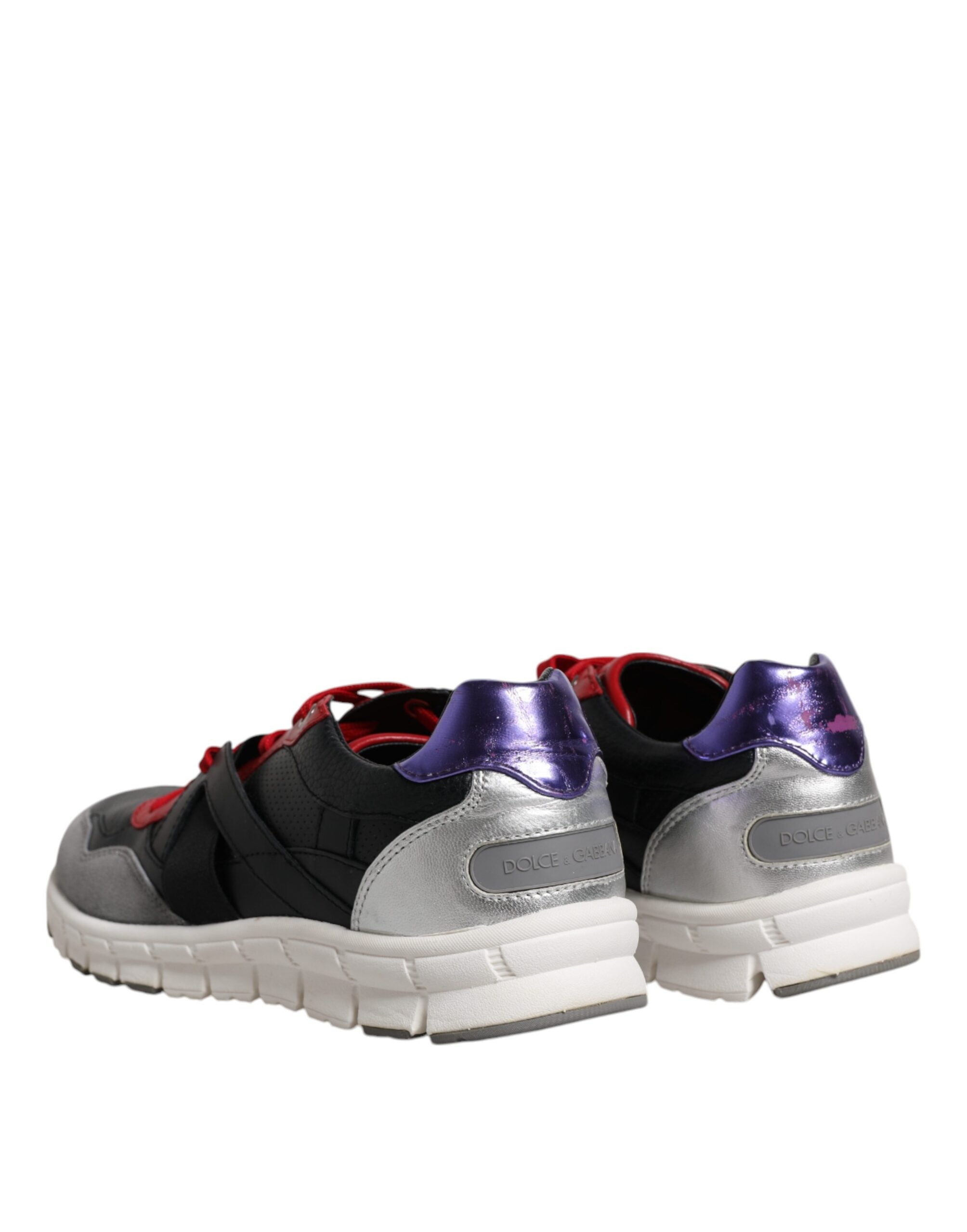 Dolce & Gabbana Multicolor Leather Suede Low Top Sneakers Shoes -   -  Dolce & Gabbana.