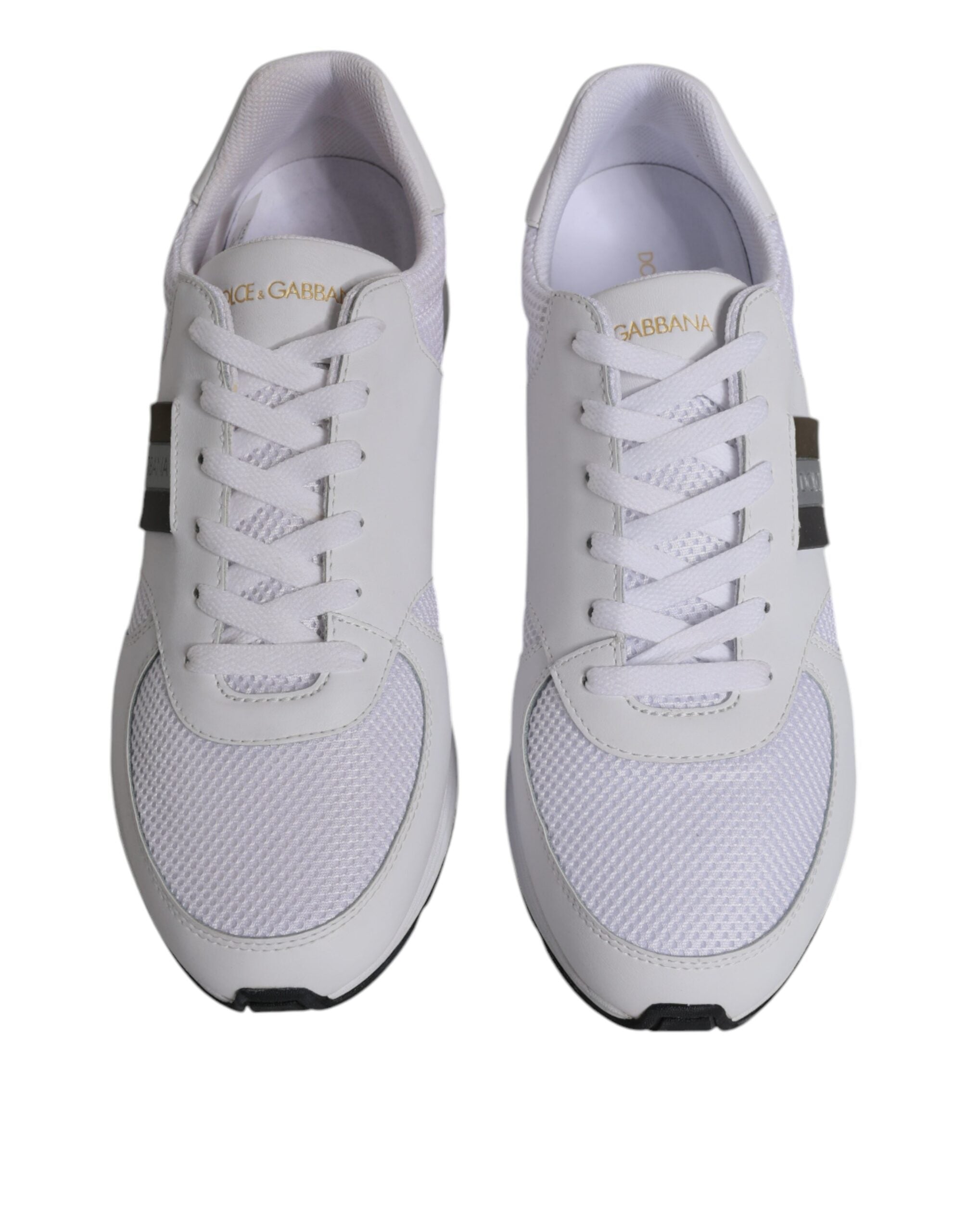 Dolce & Gabbana White Logo Leather Casual Men Sneakers Shoes -   -  Dolce & Gabbana.