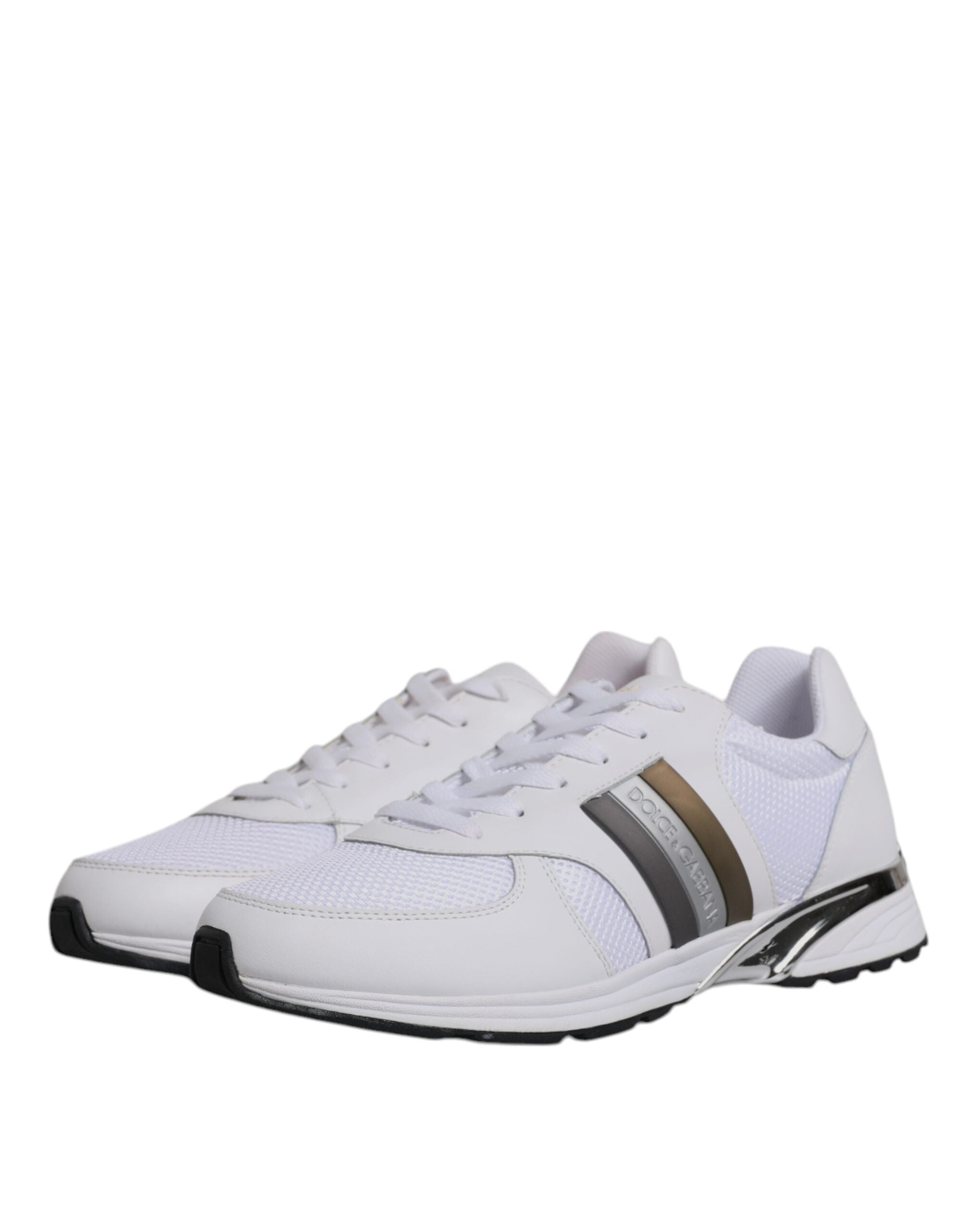 Dolce & Gabbana White Logo Leather Casual Men Sneakers Shoes -   -  Dolce & Gabbana.