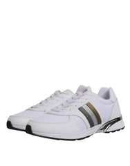 Dolce & Gabbana White Logo Leather Casual Men Sneakers Shoes -   -  Dolce & Gabbana.