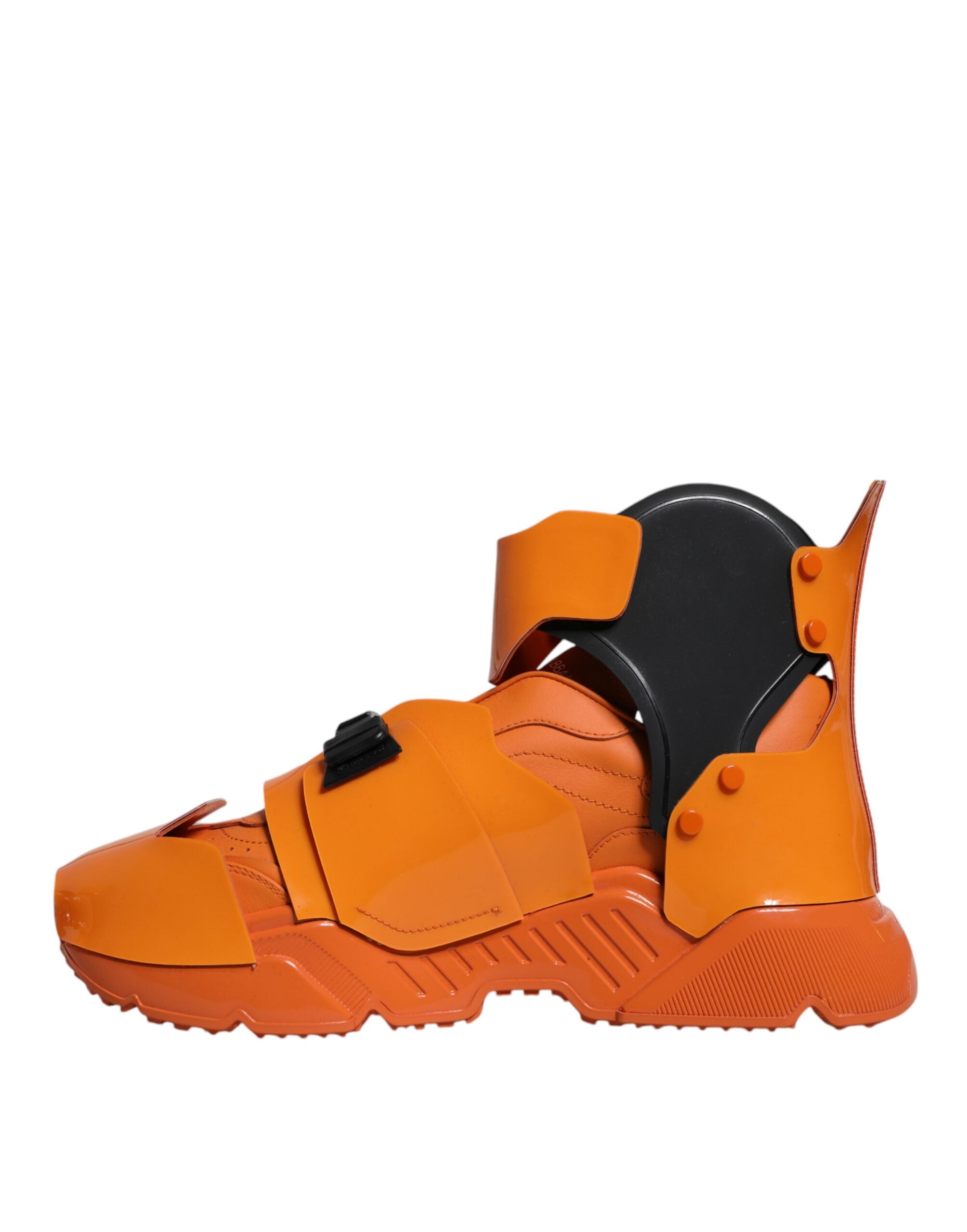 Dolce & Gabbana Orange Multi Panel Chunky High Top Sneakers Shoes -   -  Dolce & Gabbana.