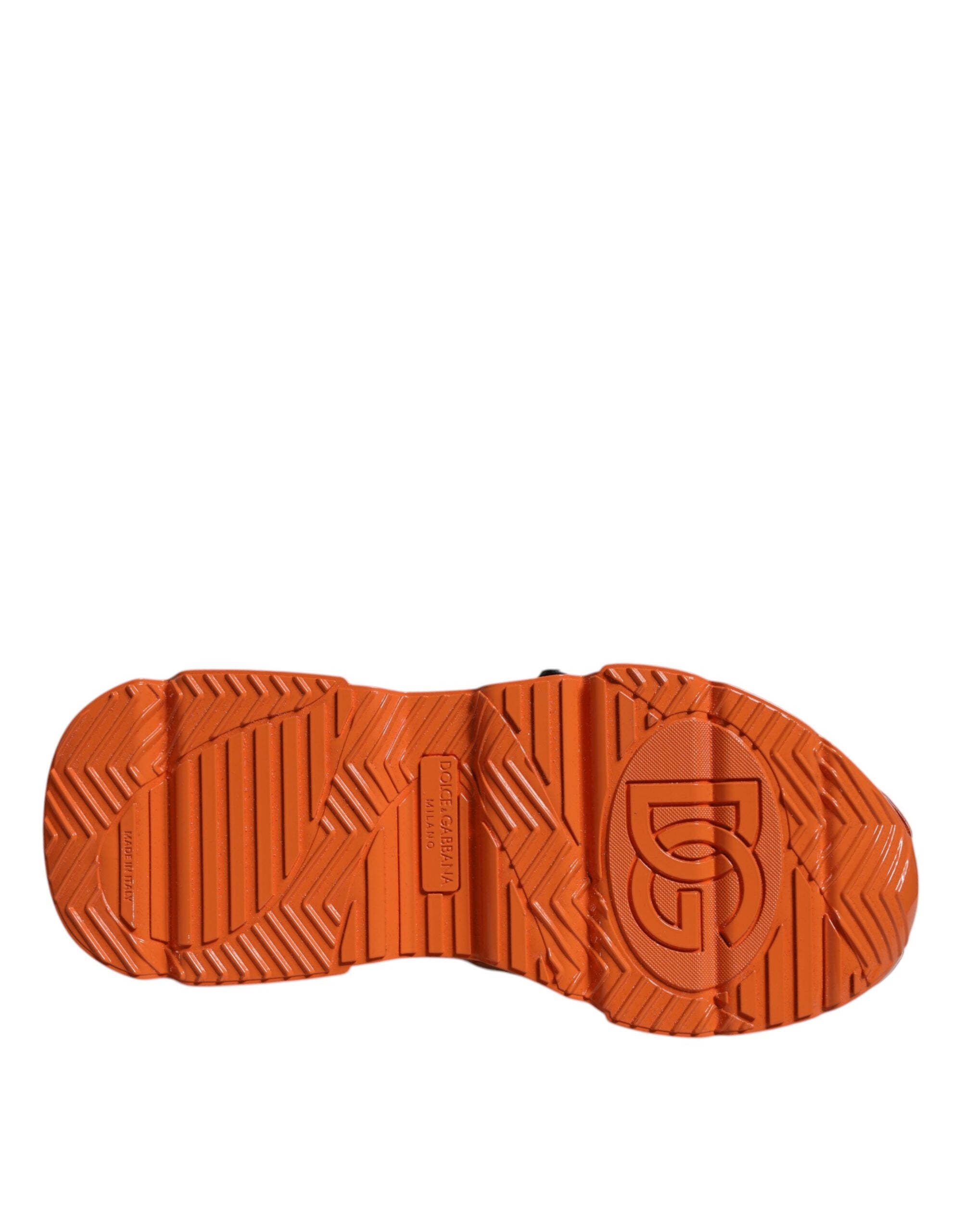 Dolce & Gabbana Orange Multi Panel Chunky High Top Sneakers Shoes -   -  Dolce & Gabbana.
