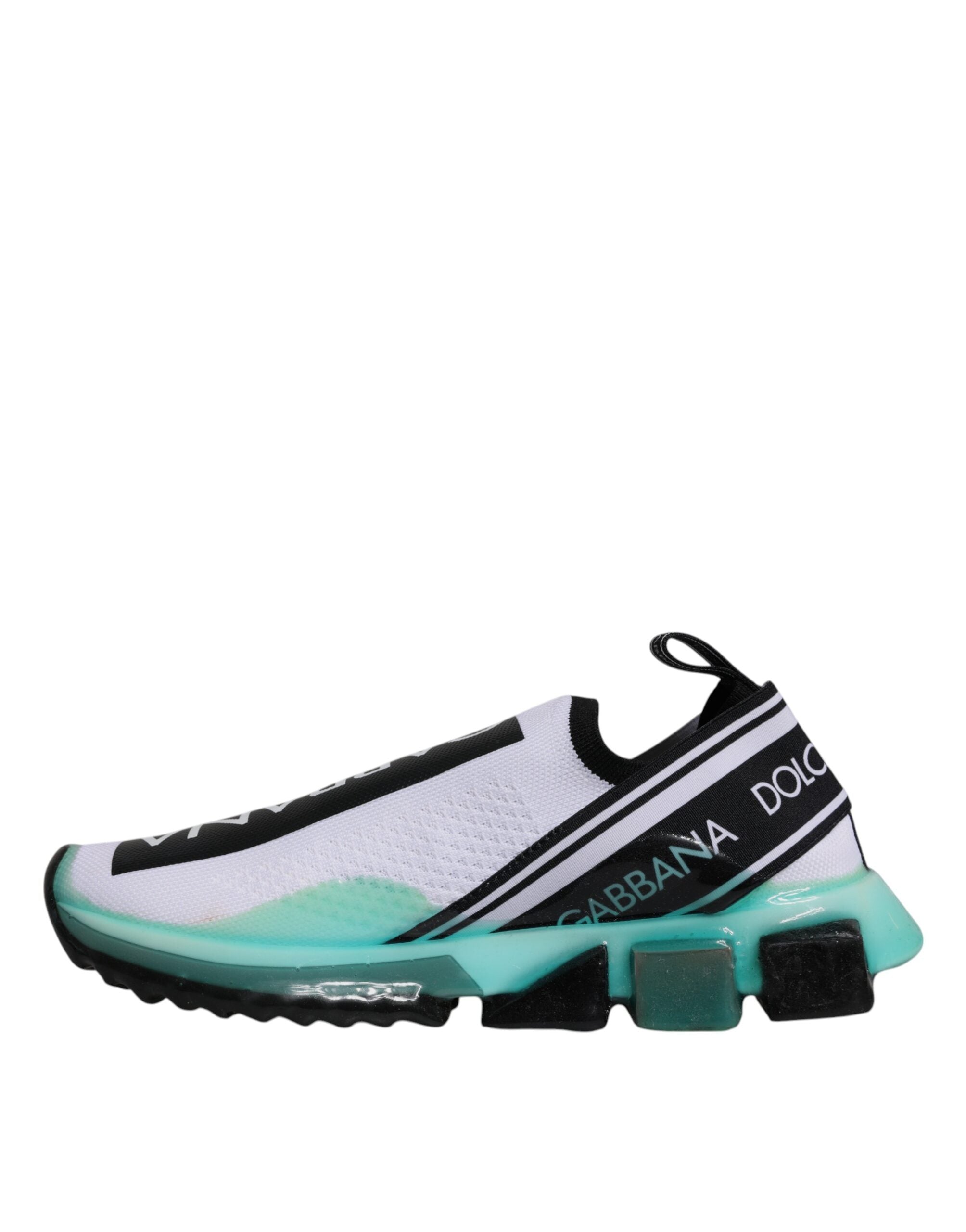 Dolce & Gabbana White Blue Sorrento Slip On Sneakers Shoes -   -  Dolce & Gabbana.