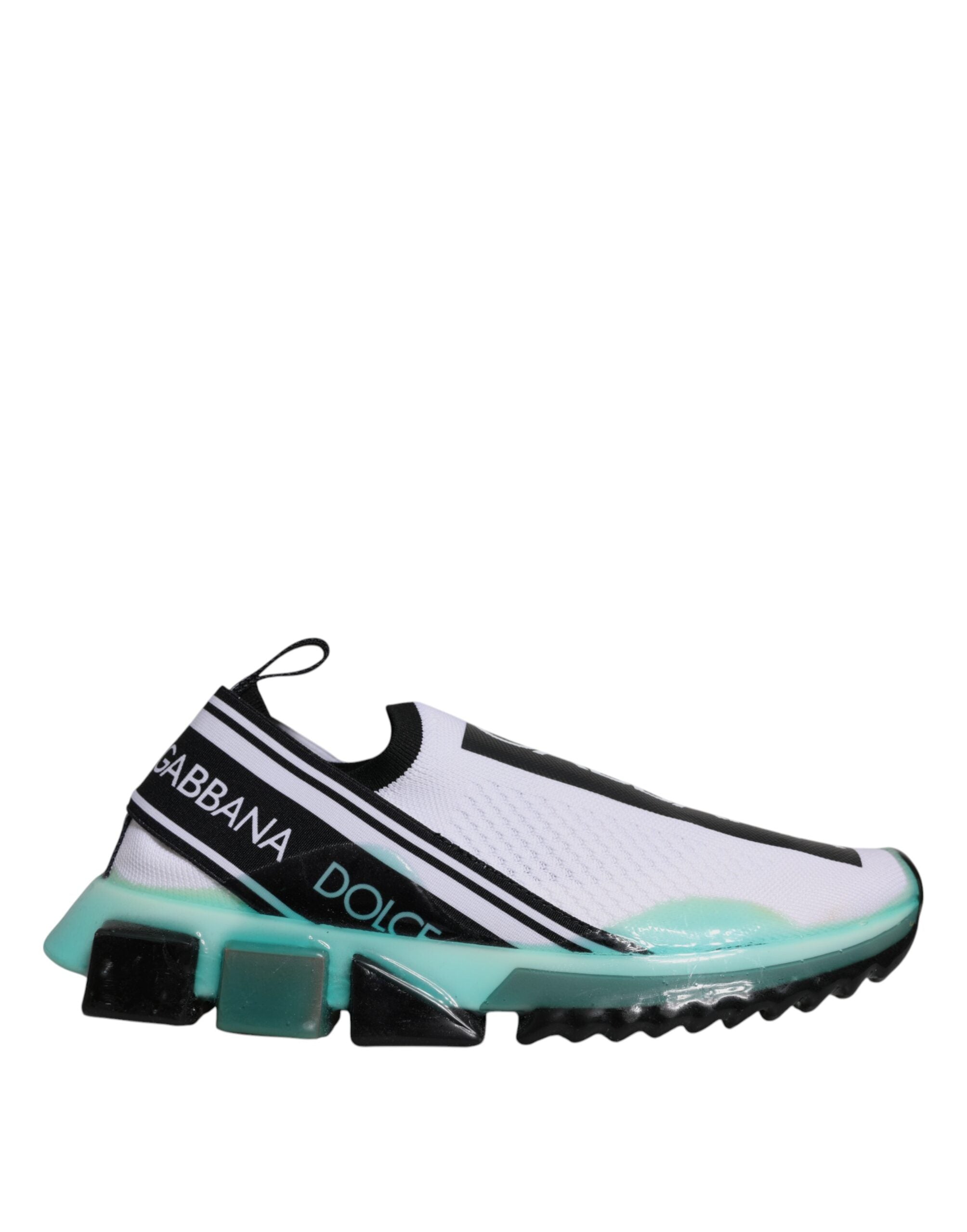 Dolce & Gabbana White Blue Sorrento Slip On Sneakers Shoes -   -  Dolce & Gabbana.