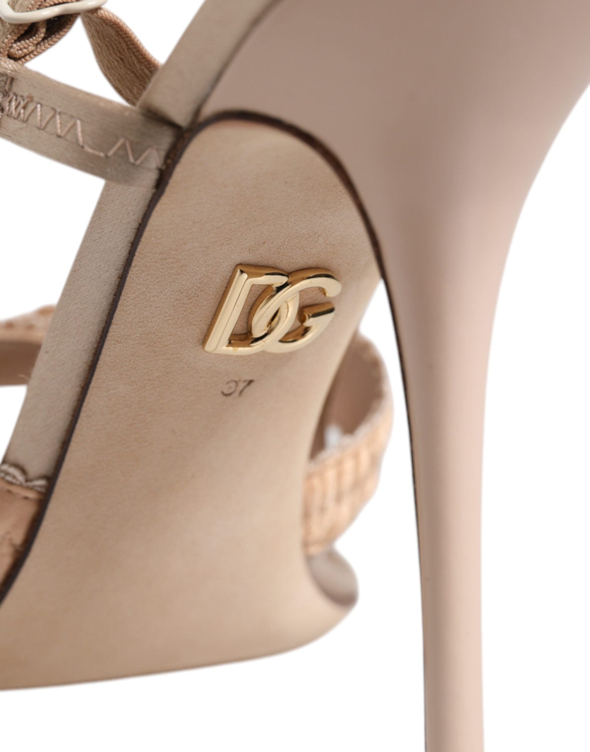 Dolce & Gabbana Beige Keira Slingback Heels Sandals Shoes -   -  Dolce & Gabbana.