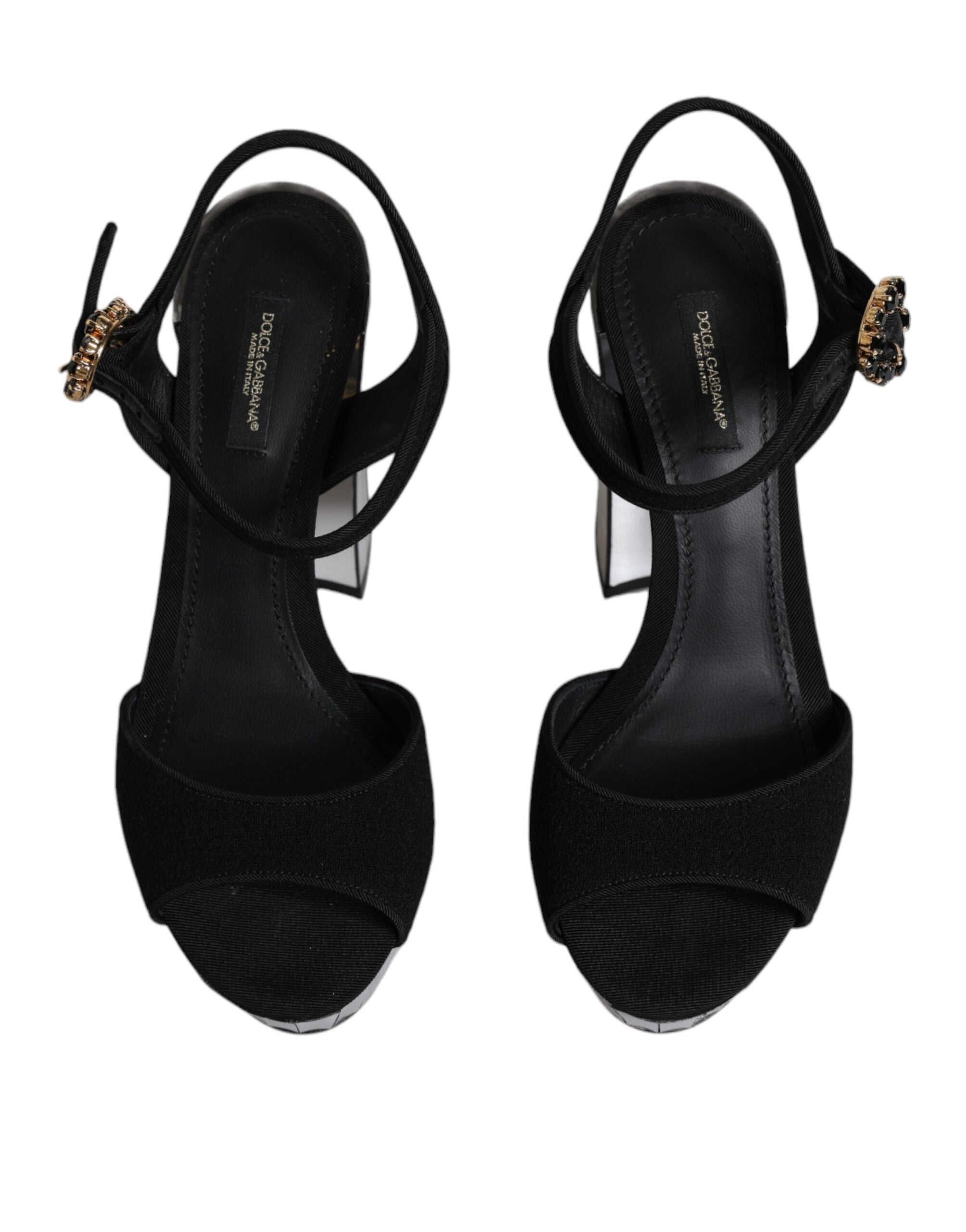 Dolce & Gabbana Black Mirror Heels Platform Sandals Shoes -   -  Dolce & Gabbana.