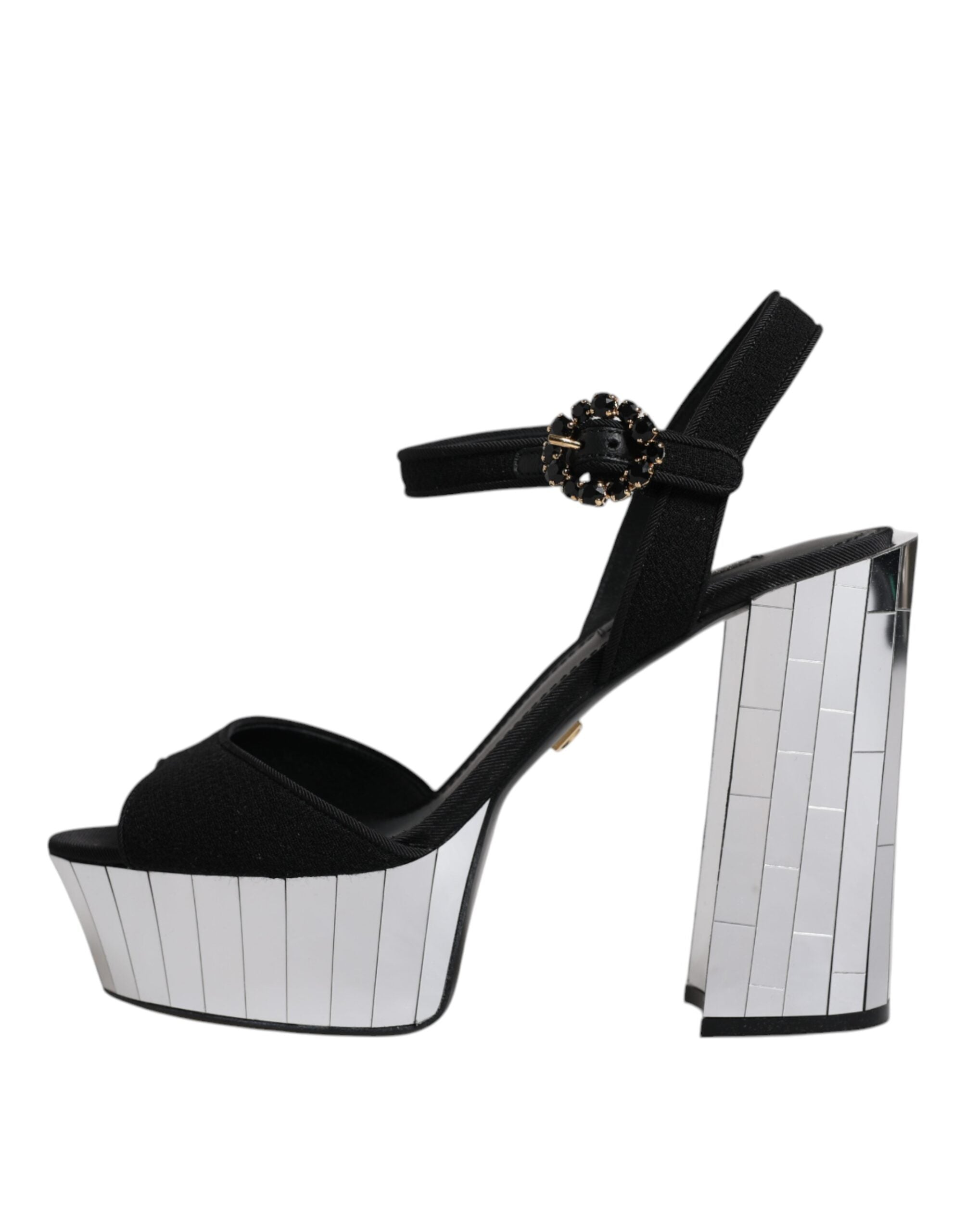 Dolce & Gabbana Black Mirror Heels Platform Sandals Shoes -   -  Dolce & Gabbana.