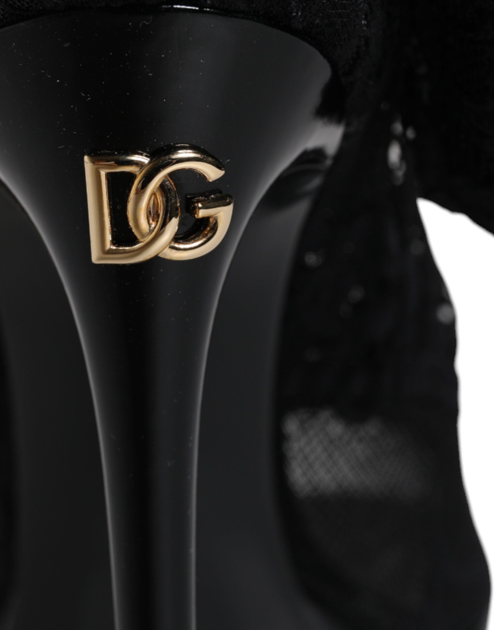 Dolce & Gabbana Black Stretch Taormina Lace Boots Shoes -   -  Dolce & Gabbana.