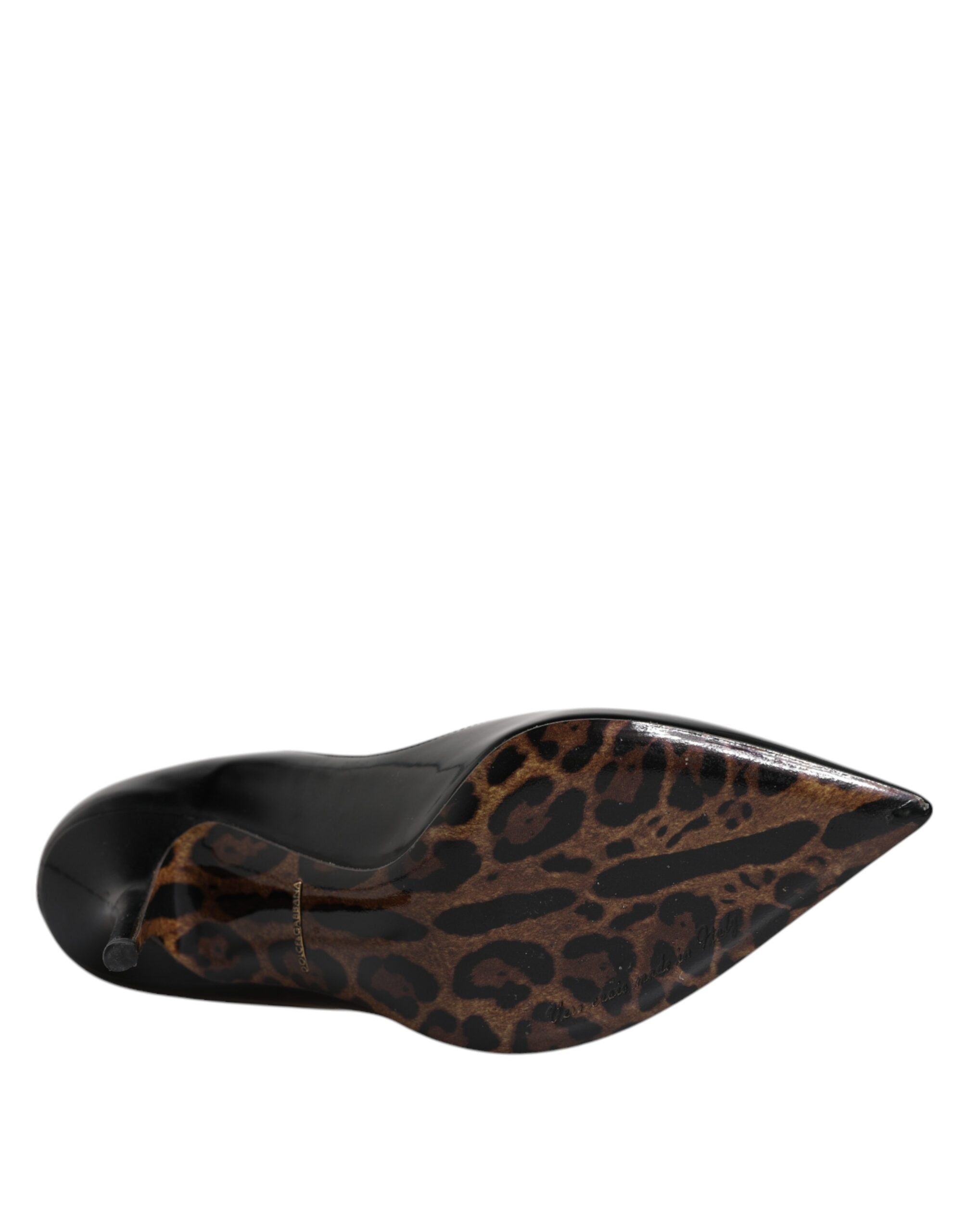 Dolce & Gabbana Black Leather T-strap Stiletto Heels Shoes -   -  Dolce & Gabbana.