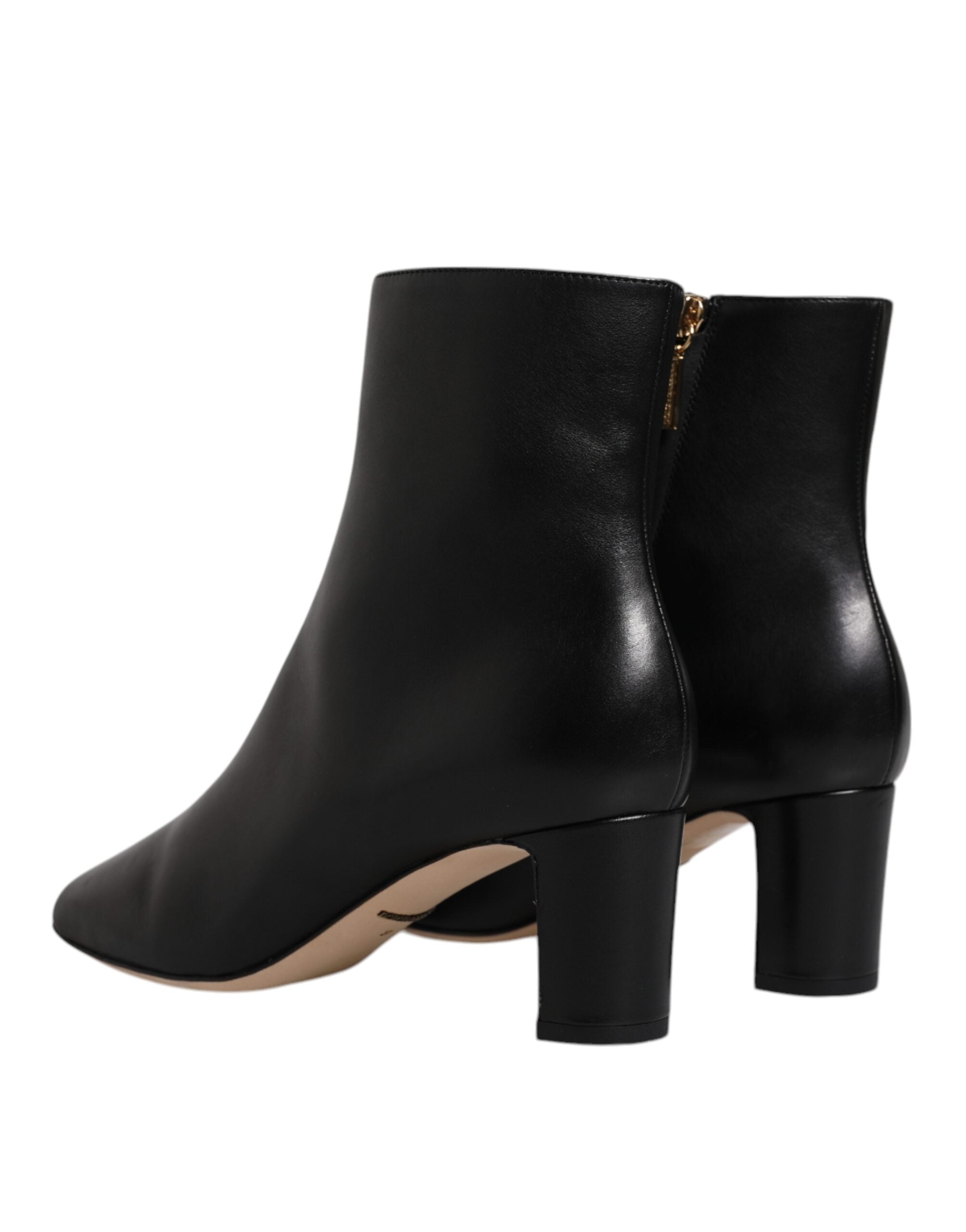 Dolce & Gabbana Black Jackie Leather Mid Calf Boots Shoes -   -  Dolce & Gabbana.