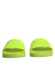 Dolce & Gabbana Green Rubber Slides Sandals Beachwear Shoes -   -  Dolce & Gabbana.