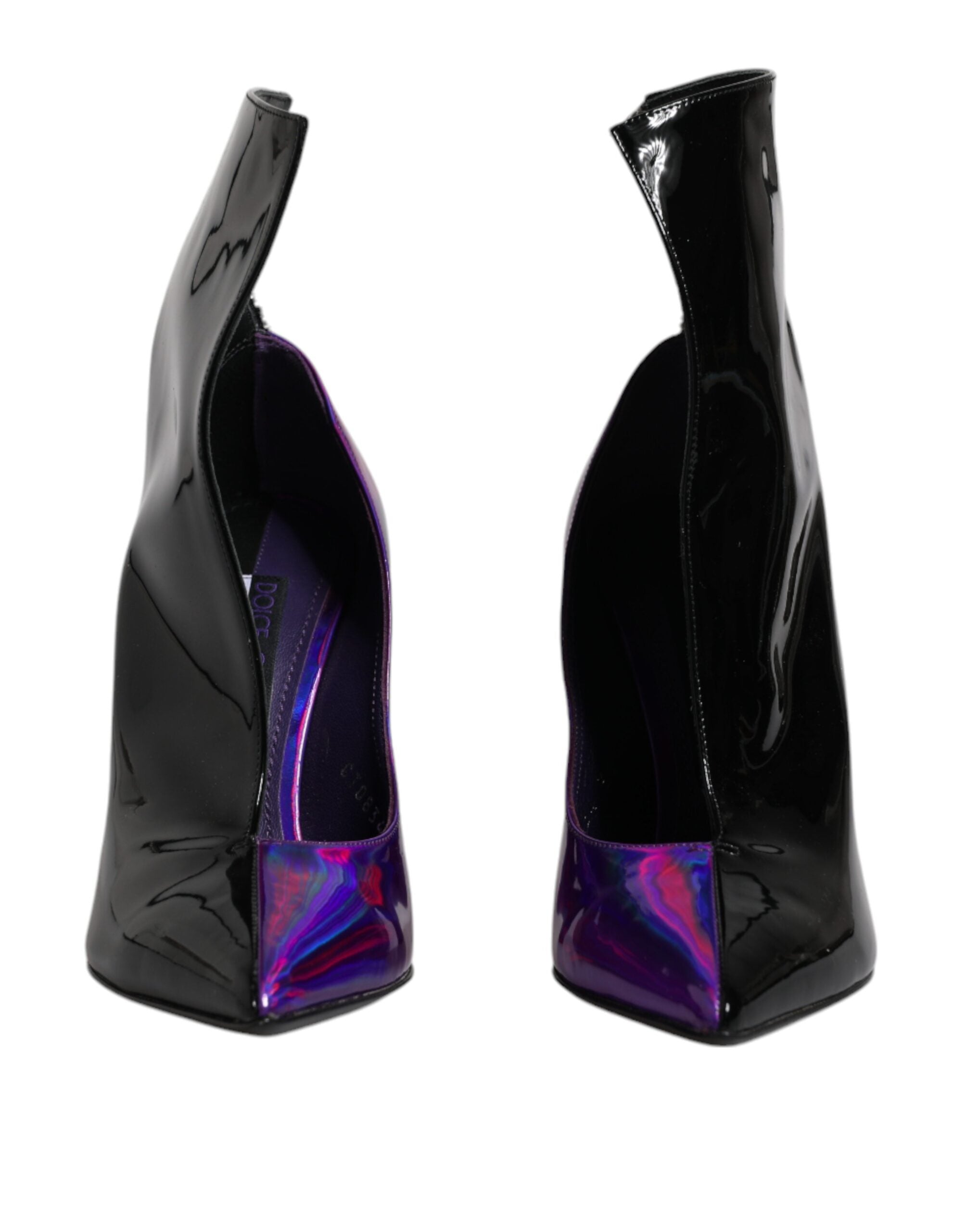 Dolce & Gabbana Purple Black Pointed Ankle Boots Shoes -   -  Dolce & Gabbana.