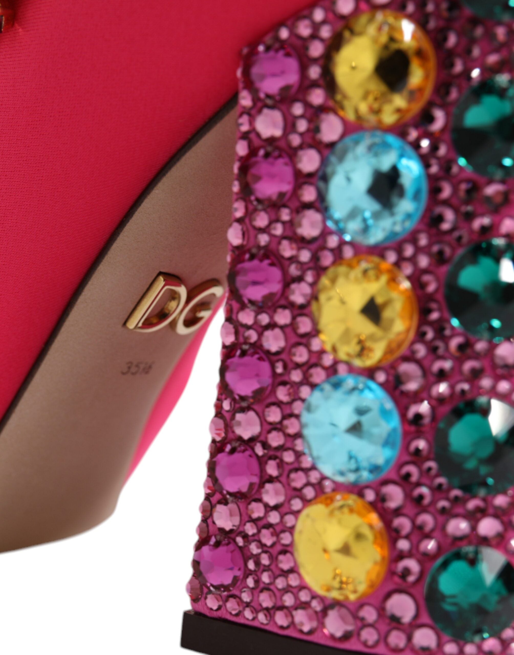 Dolce & Gabbana Pink Nylon Crystal Vally High Boots Shoes -   -  Dolce & Gabbana.