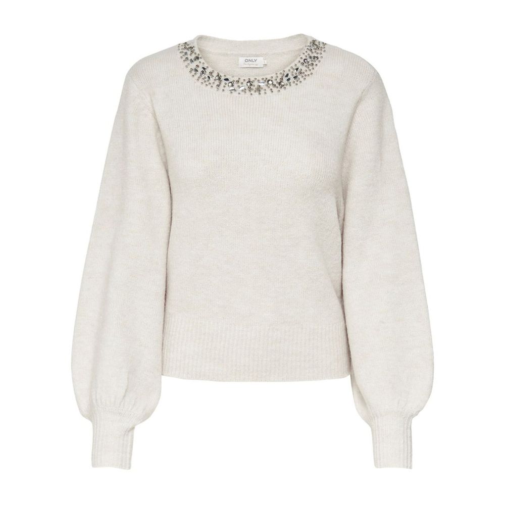 Only Cream Polyester Sweater -   -  Only.