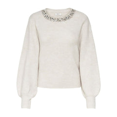Only Cream Polyester Sweater -   -  Only.