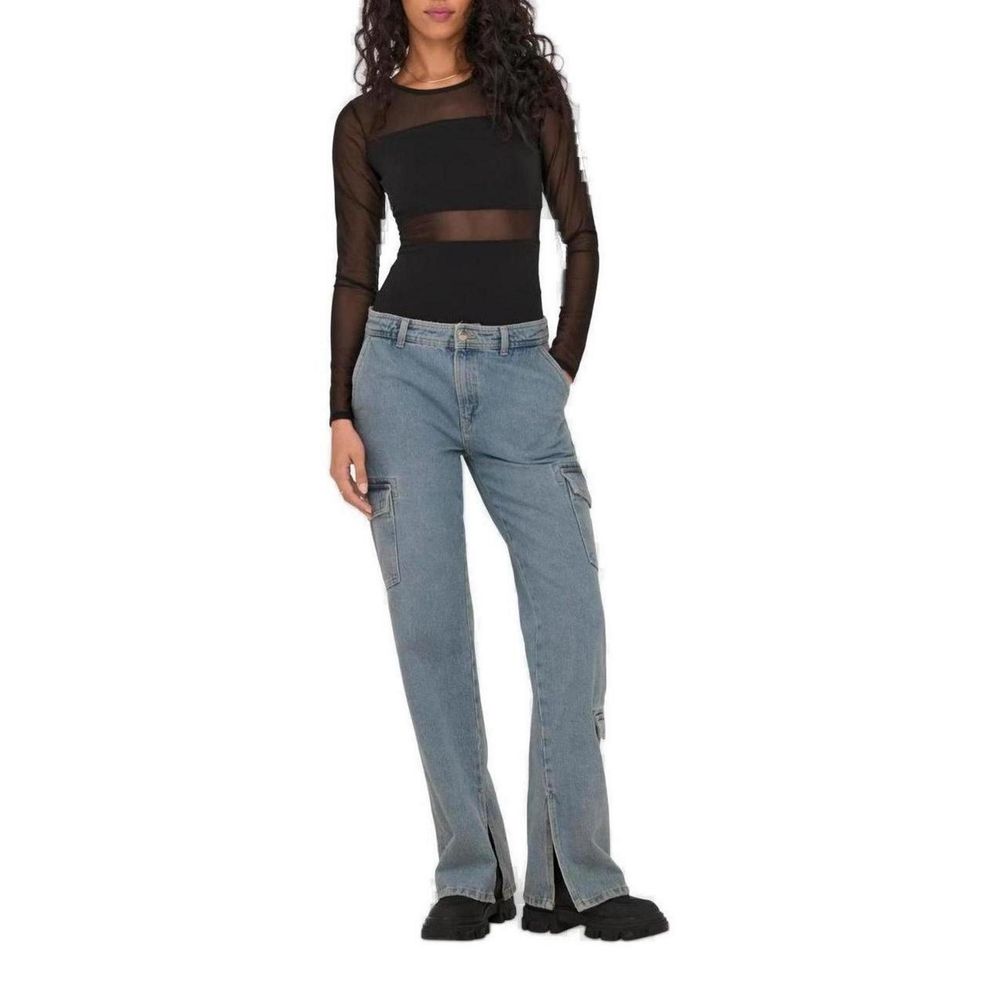 Only Black Cotton Bodysuit -   -  Only.