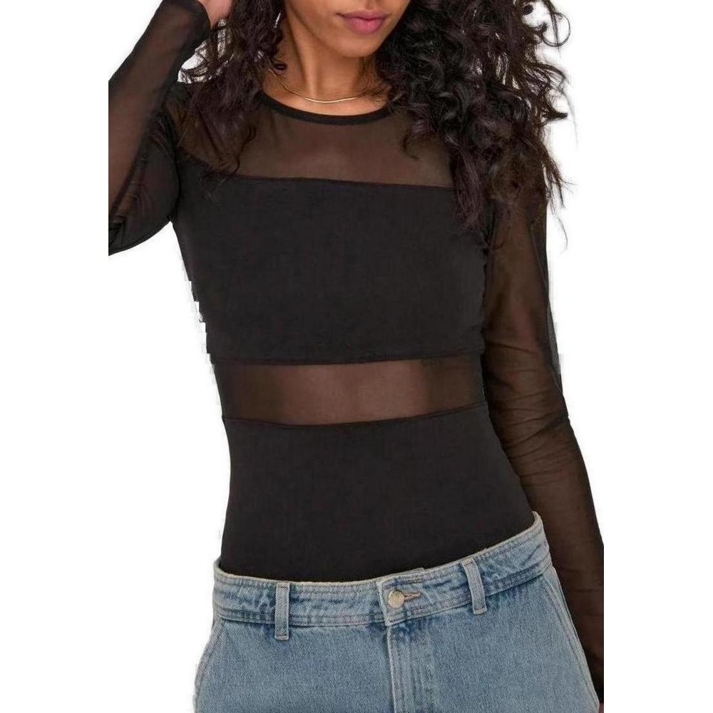Only Black Cotton Bodysuit -   -  Only.