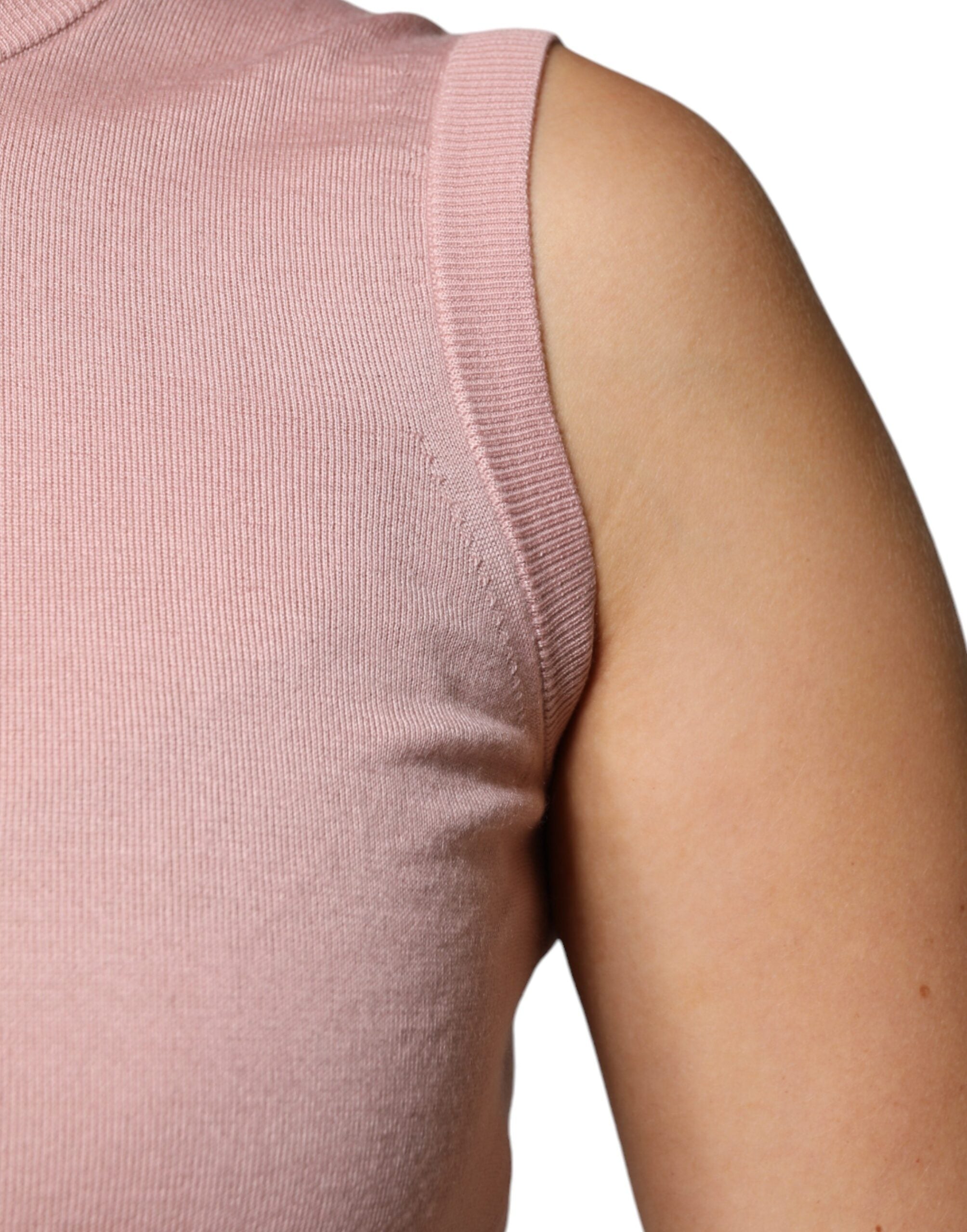 Dolce & Gabbana Pink Cashmere Knitted Sleeveless Tank Top -   -  Dolce & Gabbana.