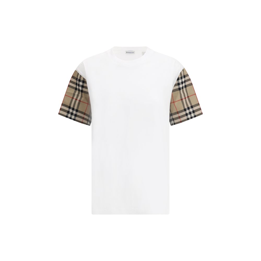Burberry Check Archive Sleeve T-shirt -   -  Burberry.