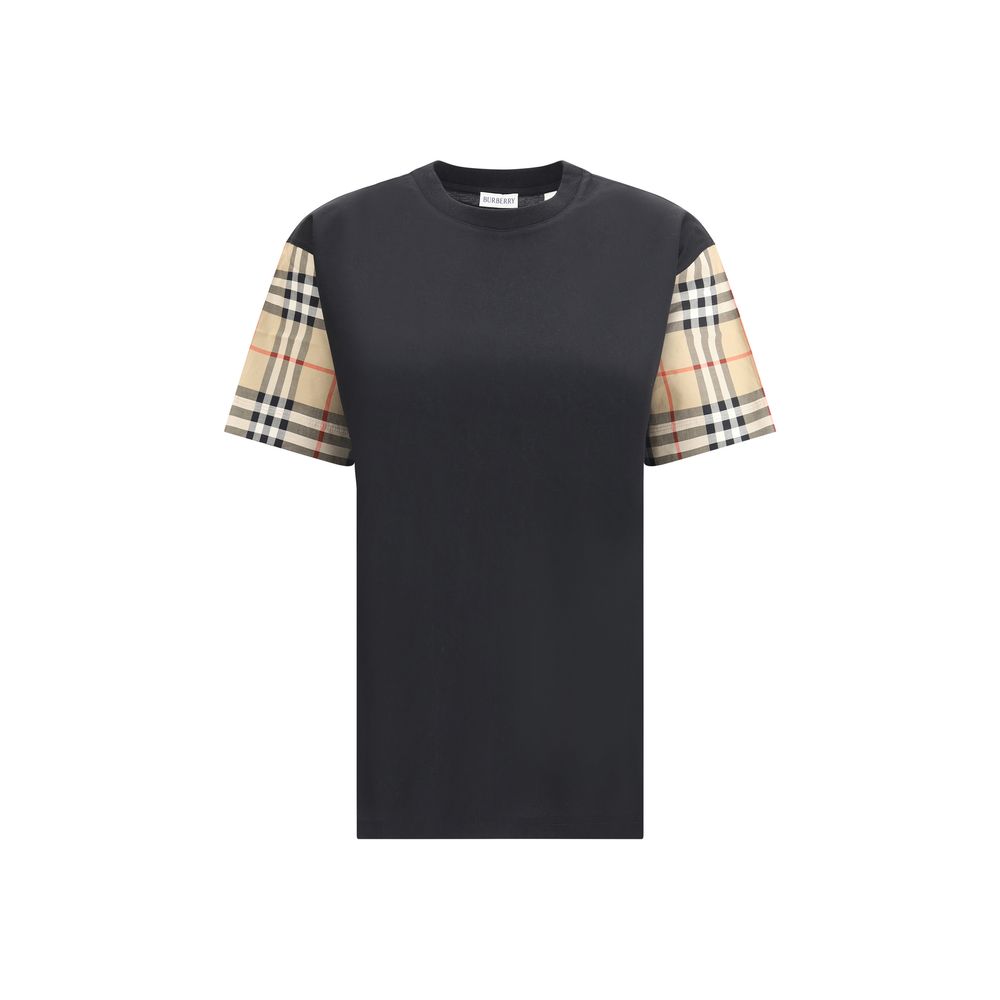 Burberry Check Archive Sleeve T-shirt -   -  Burberry.