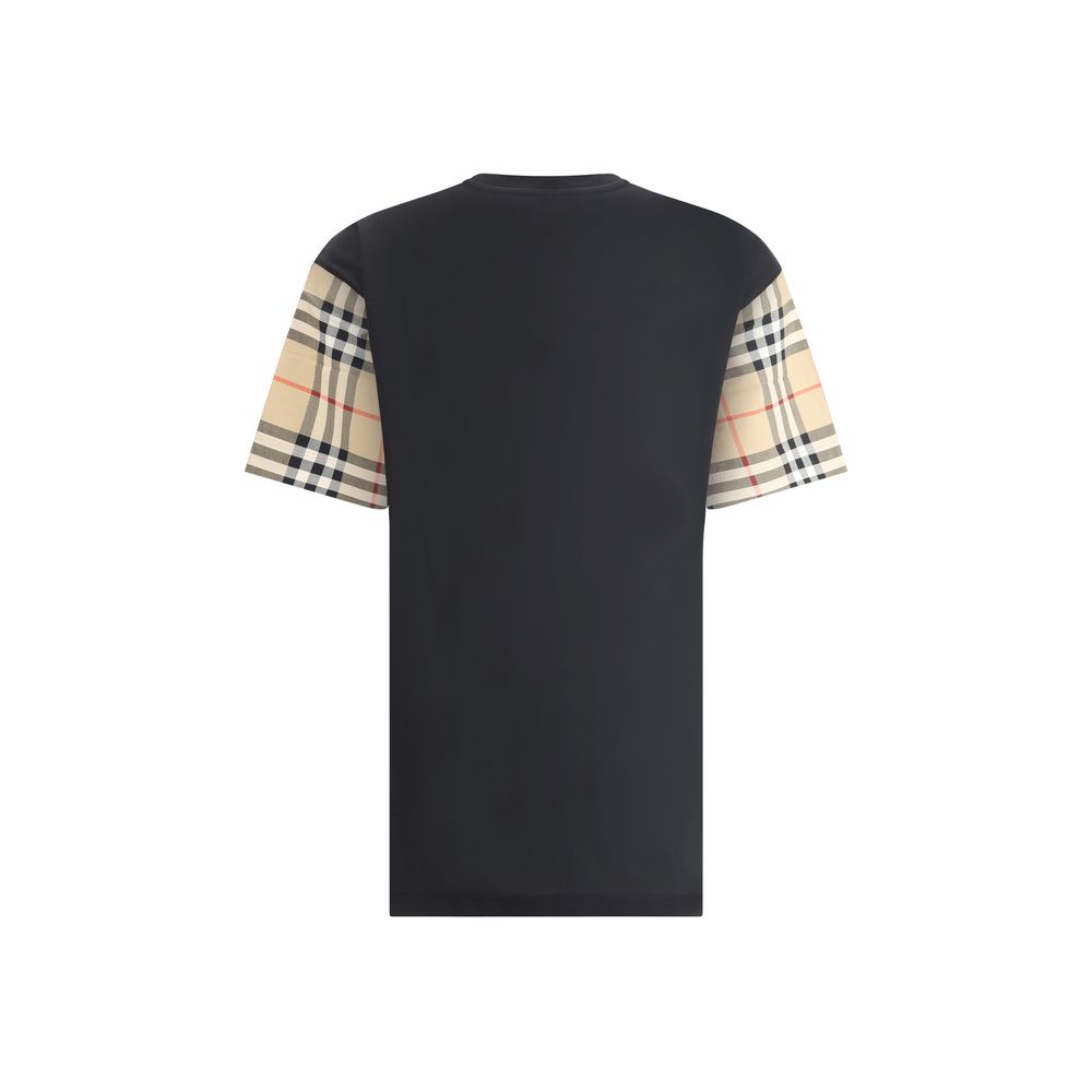 Burberry Check Archive Sleeve T-shirt -   -  Burberry.