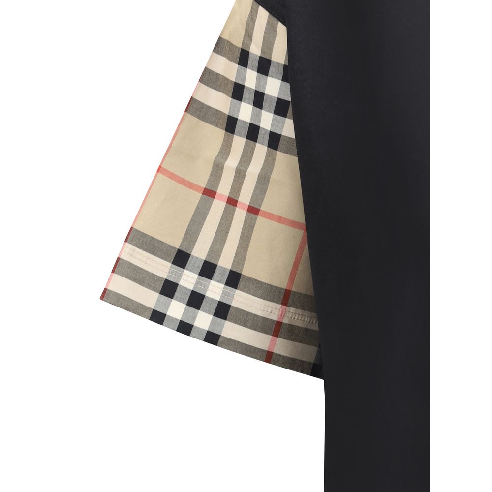 Burberry Check Archive Sleeve T-shirt -   -  Burberry.
