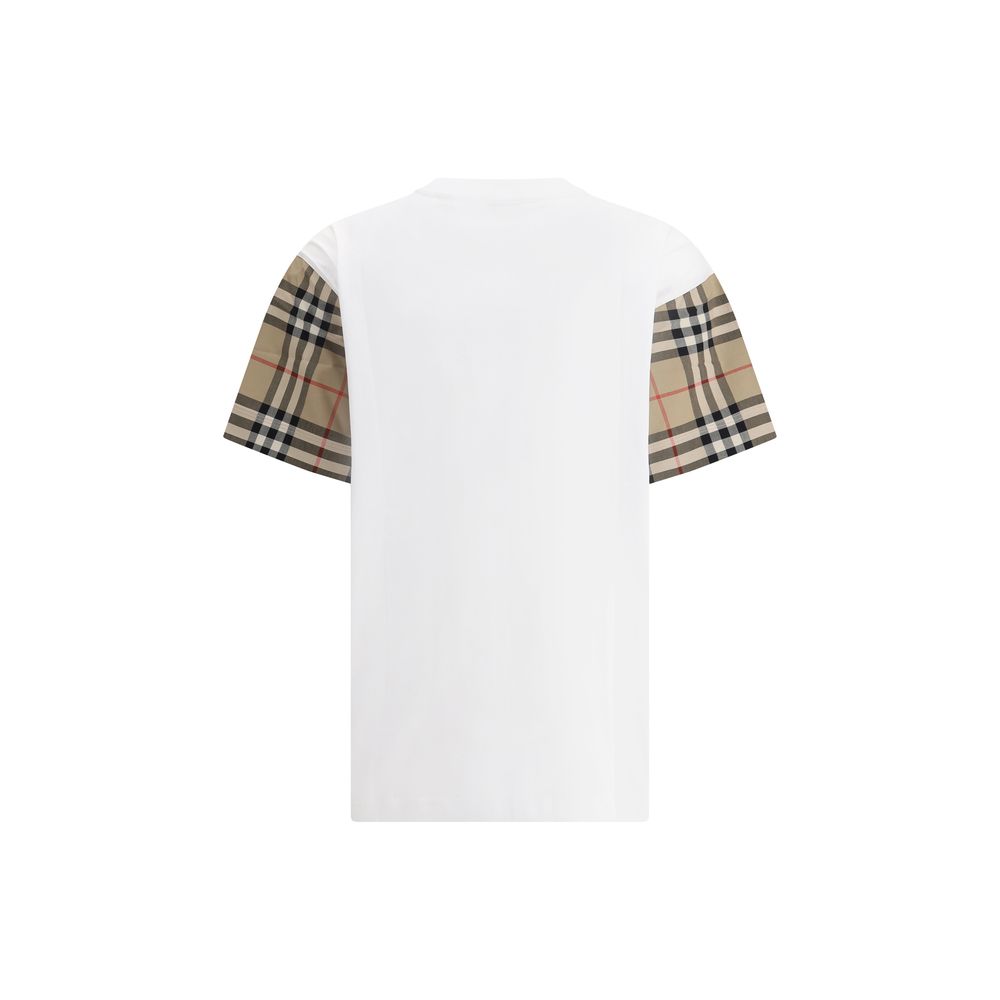 Burberry Check Archive Sleeve T-shirt -   -  Burberry.