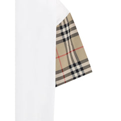 Burberry Check Archive Sleeve T-shirt -   -  Burberry.