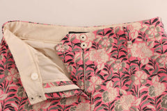 Dolce & Gabbana Pink Floral Brocade Capri Pants -   -  Dolce & Gabbana.