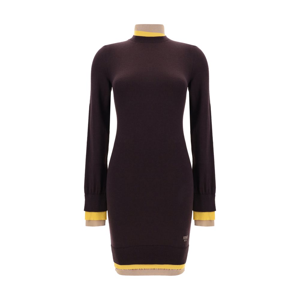 Fendi Turtleneck mini Dress -   -  Fendi.