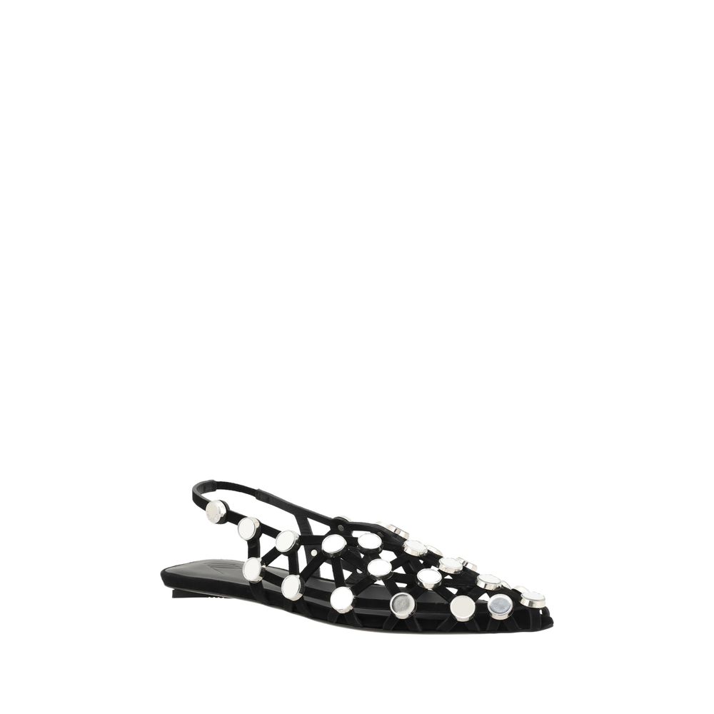 The Attico Grid Ballerinas -   -  The Attico.