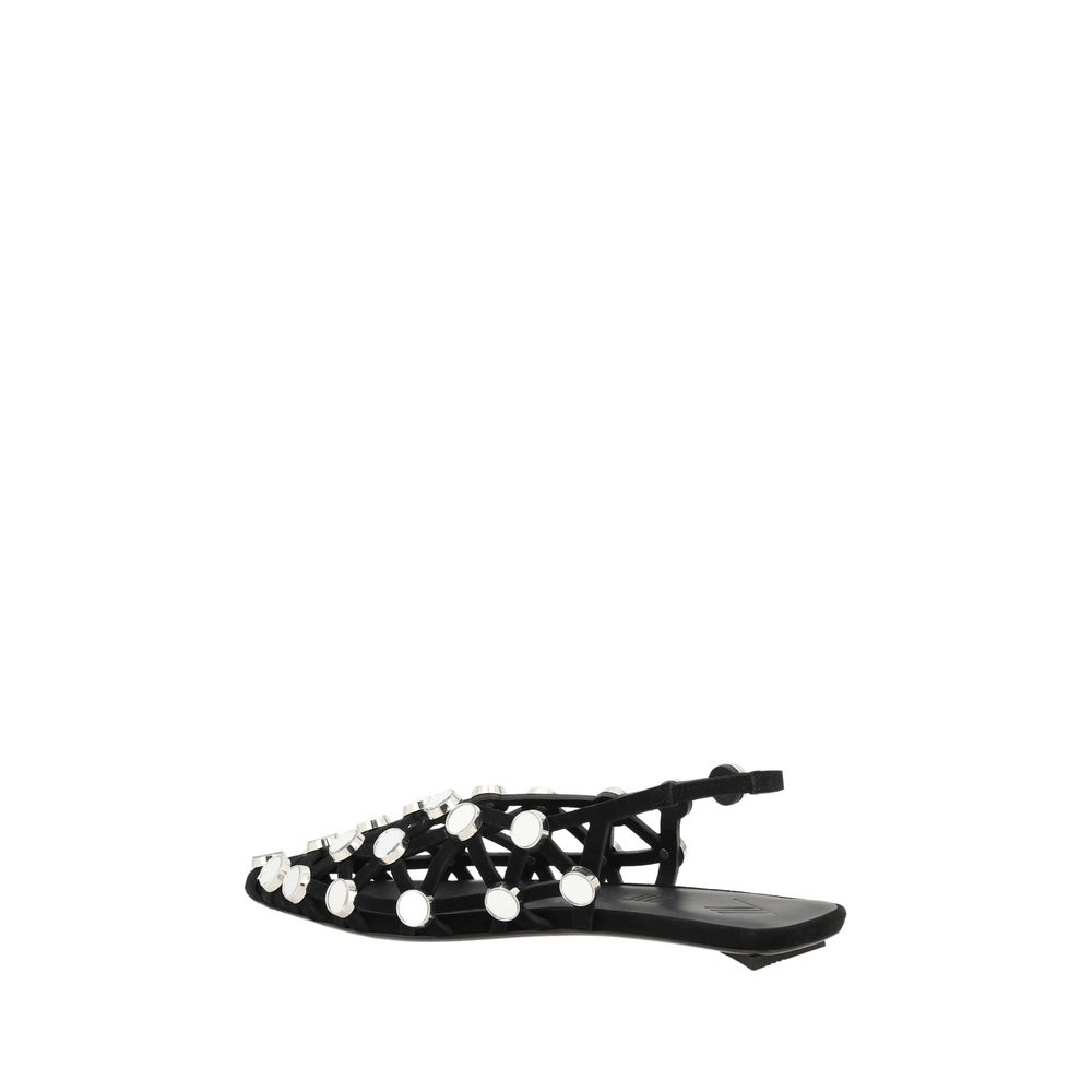 The Attico Grid Ballerinas -   -  The Attico.