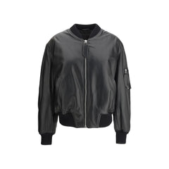 The Attico Leather Anja Bomber Jacket -   -  The Attico.