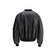 The Attico Leather Anja Bomber Jacket -   -  The Attico.